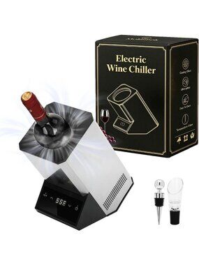Portable Electric Wine Chiller - Iceless Stainless Steel Cooler for 750ml